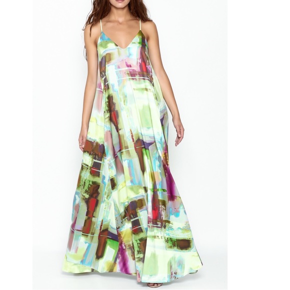 NICOLE MILLER Watercolor Flowing Maxi Dress - Picture 2 of 6